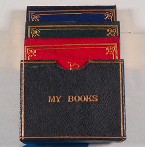 MY BOOKS [Miniature morocco bound aides-memoires]. c1900. In original slipcase. >>MINIATURE BOOK<<