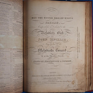 Mrs. Mary Blyth's Music. [Compendium of Georgian Songs] Publication Date: 1825 Condition: Good