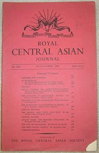 Royal Central Asian Society Journal, Vol XLIII, July-October 1956, Parts III & IV