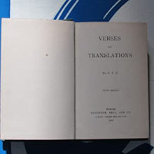 Load image into Gallery viewer, Verses and Translations &gt;CHARLES DARWIN&#39;S SON&#39;S COPY&lt; C.[harles] S.[tuart] C.[alverley] Publication Date: 1885 Condition: Very Good
