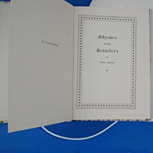 Rhymes for retailers Gladys Burlton (author), Susan Einzig & Paul Benedict Brand (artists), J. Spedan Lewis (foreword). Publication Date: 1956 Condition: Good